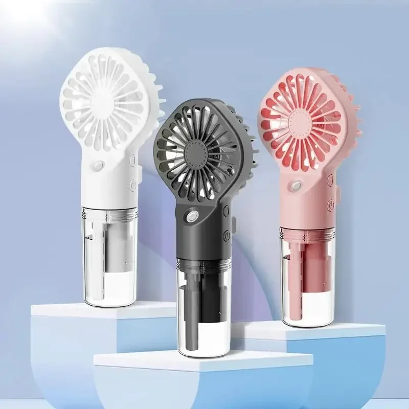 Handheld fan Strong Power Spray Humidification Usb Charging Portable Refreshing Supplement Small Fan portable neck fan