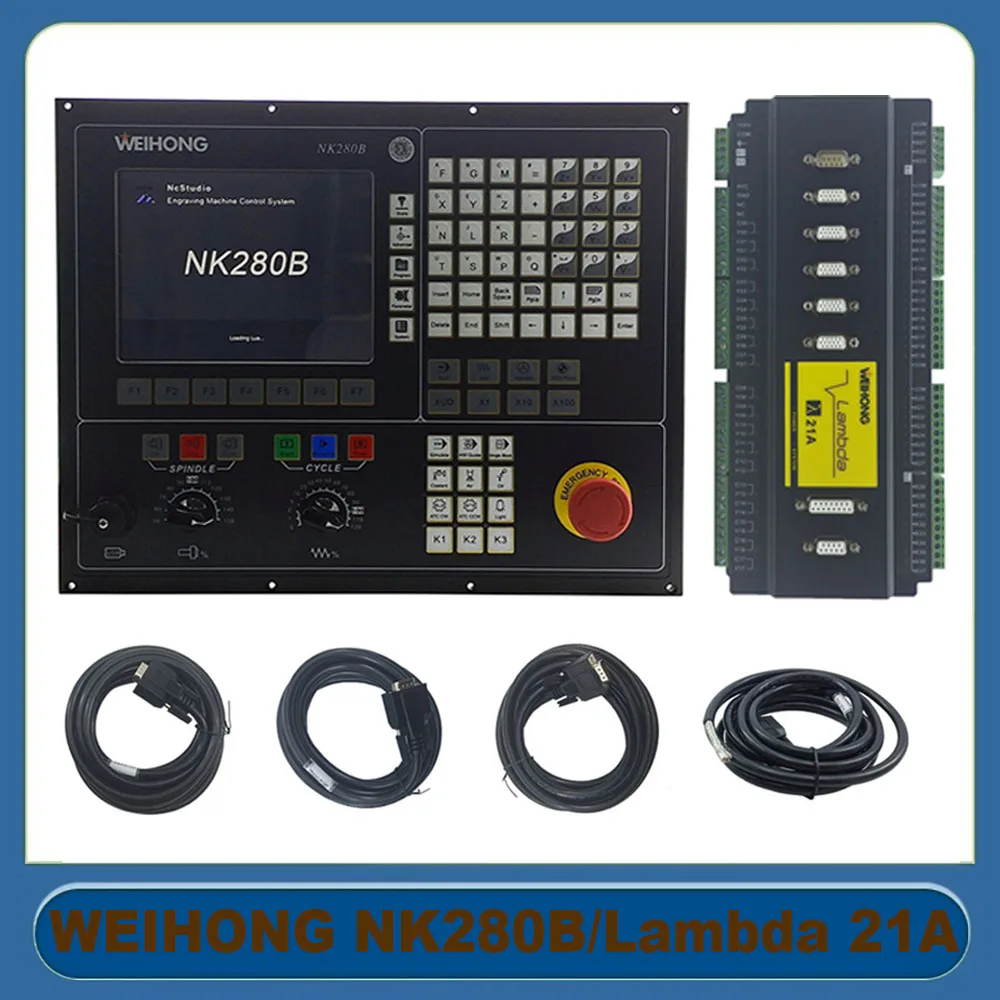 WEIHONG NK280B Controller Lambda 21A Control Software NC Studio V10 3/4 Axis CNC Engraving Machine Integrated CNC System