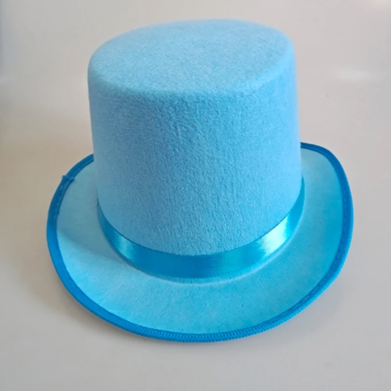 Felt Hat Gentleman Cosplay Magician Props for Rave Party Adult Kids Show