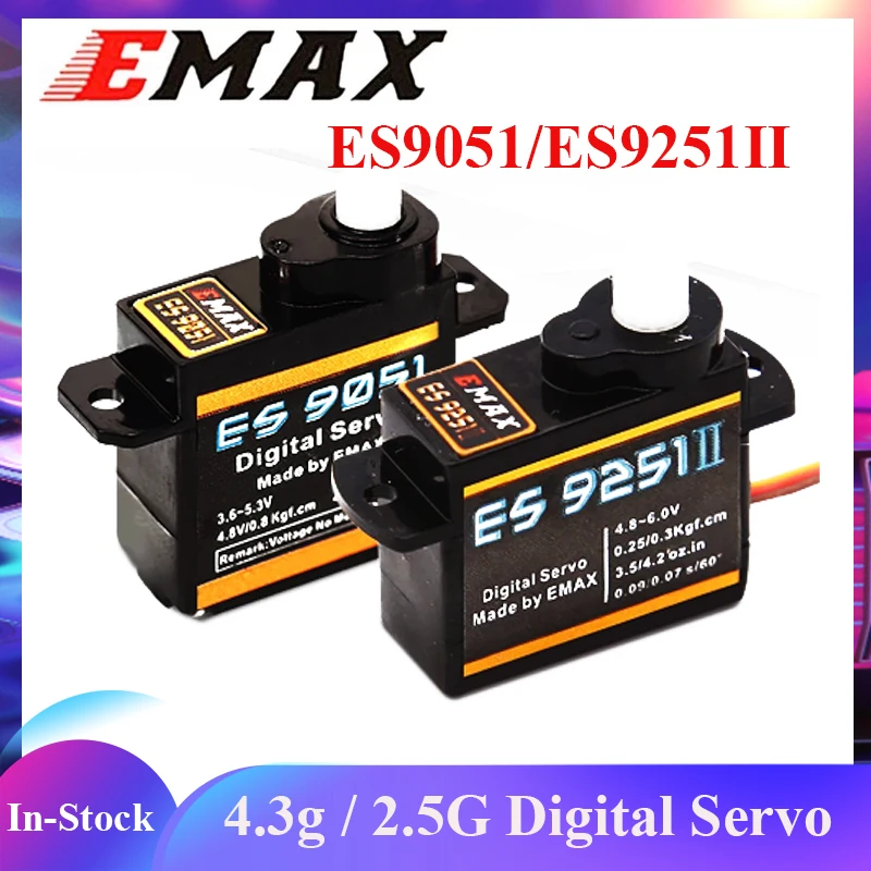 

1ps EMAX ES9051 ES9251 4.3g / 2.5G Digital Servo Plastic Gearbox 0.8kg Torque for 3D F3P Aircraft Wholesale Dropship