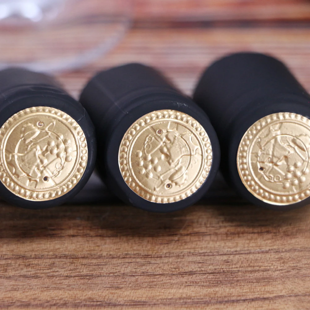 

100Pcs Wine Bottle Heat Shrinkable Caps Professional Finish Tear-Off Tab Suitable Wineshop Office Home Family Wine Accessories