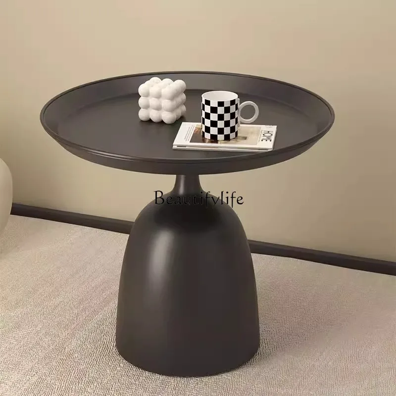 

Simple sofa side balcony mini small round table