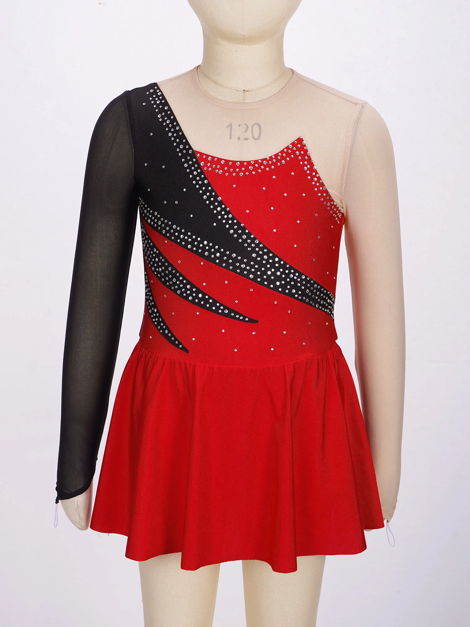 Strass Roller Figur Trikot Kleider für Mädchen Kinder Ballett Dance Eislaufen Kleid Gymnastik Röcke Wettbewerb Kleid