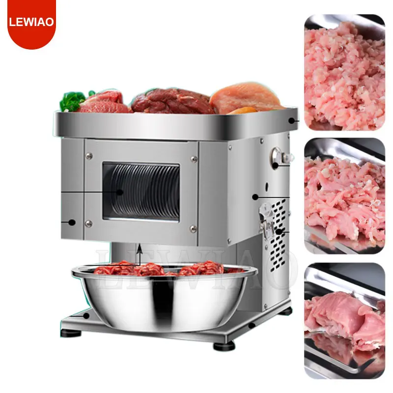 

Electric Slicer Meat Cutter Machine 220V Commercial Stainless Steel Vegetable Cutting Machine Shredded Diced Meat Slicer