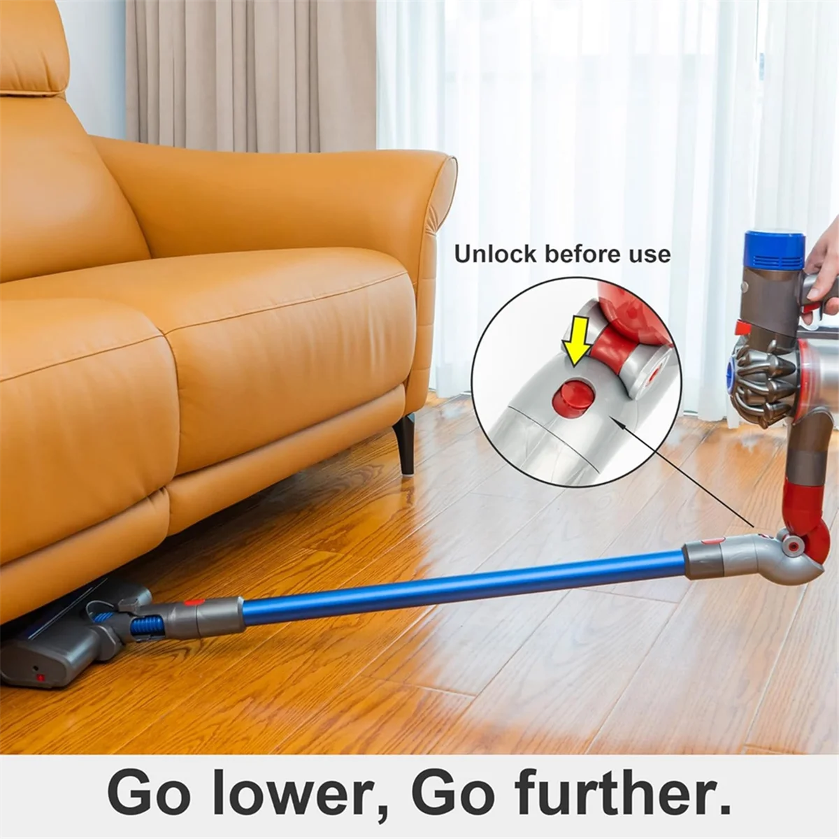 ГОРЯЧИЙ адаптер с низким вылетом для пылесосов Dyson V7 V8 V10 V11 V15, быстросъемная вакуумная насадка для низкой чистки мебели