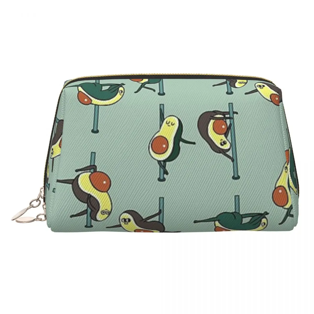 Avocados Pole Dancing Club Women Cosmetic Bag Travel Makeup Organizer Pouch Toiletry Storage Dopp Kit Box