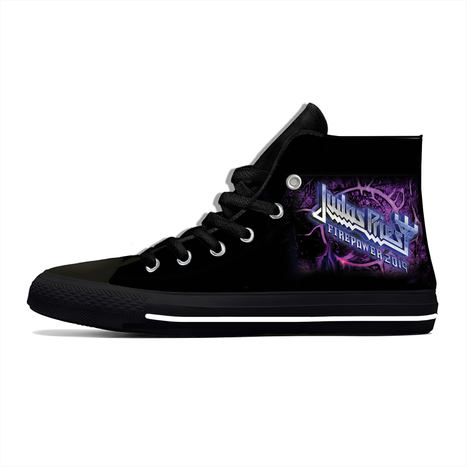 Hot Zomer Judas Priest Rock Band Metal Nieuwigheid Ontwerp Hoge Top Canvas Schoenen Mannen Vrouwen Casual Sneakers Classic Board Schoenen