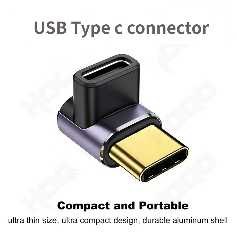 Адаптер USB C, 40 Гбит/с, 90 градусов, USB Type-C