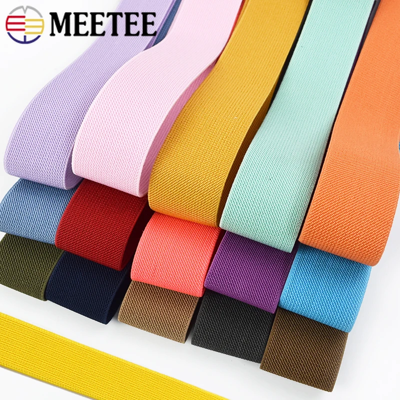 

4M 25mm 1.96mm Thick Elastic Band Clothing Sewing Ribbon Backpack Elasticity Tape Home Textile Decor Stretch Strap DIY Accessory