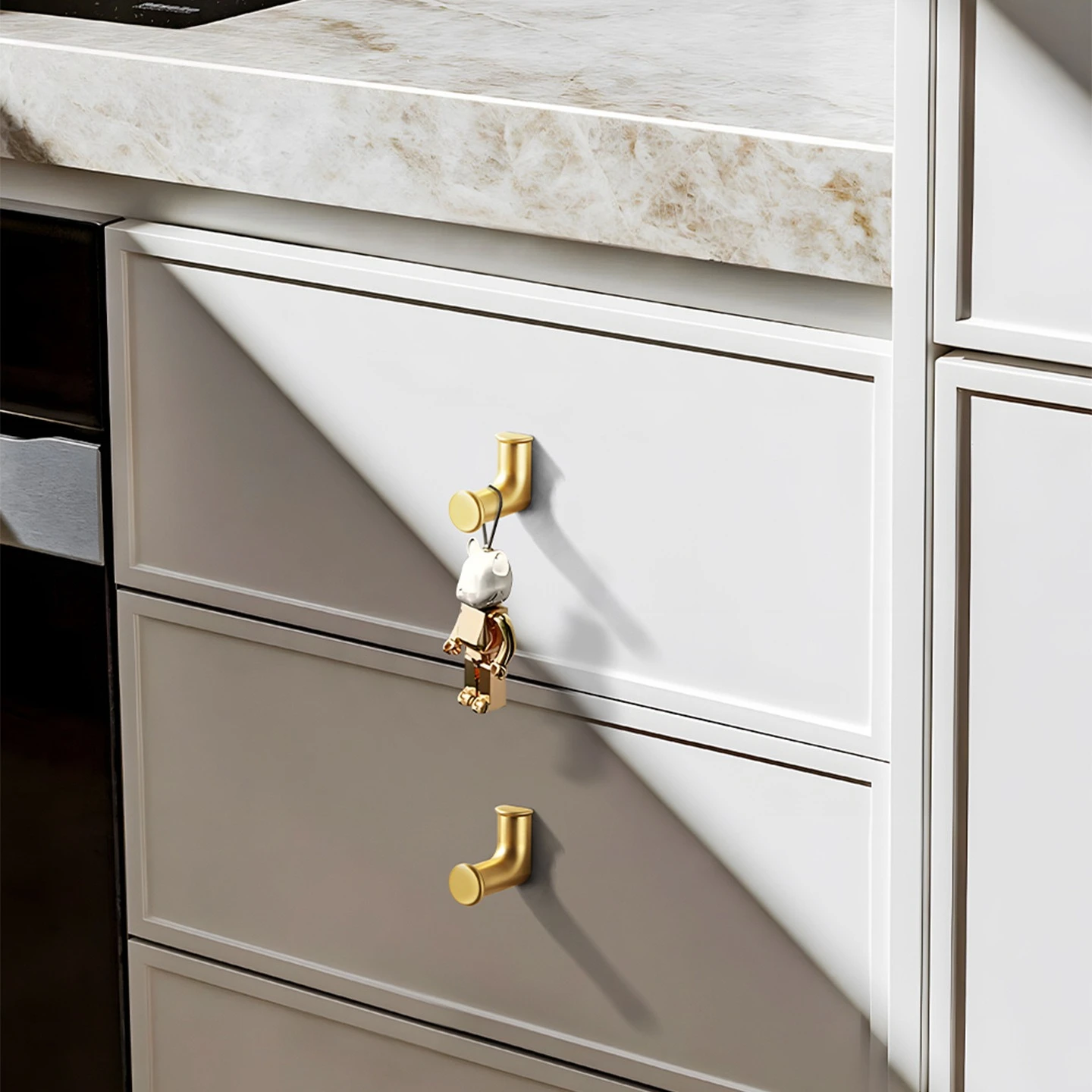 

Modern minimalist wardrobe entryway cabinet TV cabinet drawer handle multifunctional hook single-hole cabinet handle