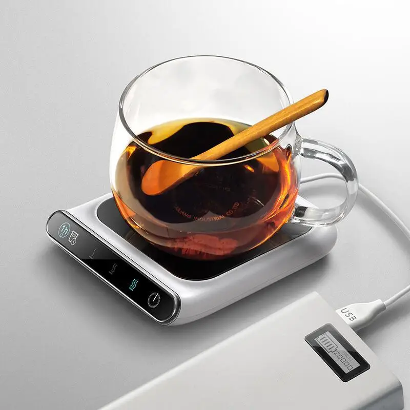 Smart 55℃ Constant Temperature Heating Coaster USB Plug-in 3 Speed Temperature Control Warm Heating Cup Mat