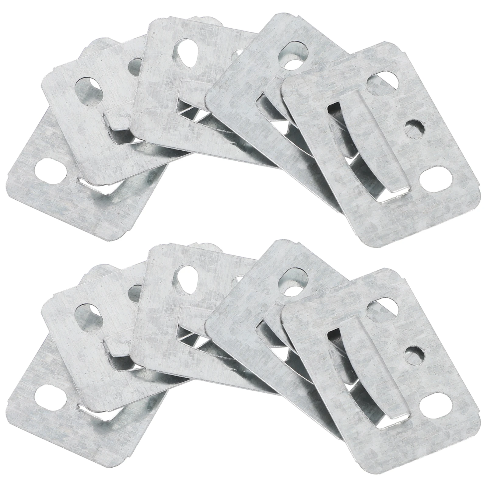 

100 Pcs Galvanized Card Parts 44x31 Flush Mount Brackets Wall Panel Clips Furniture Connectors Easy Installation