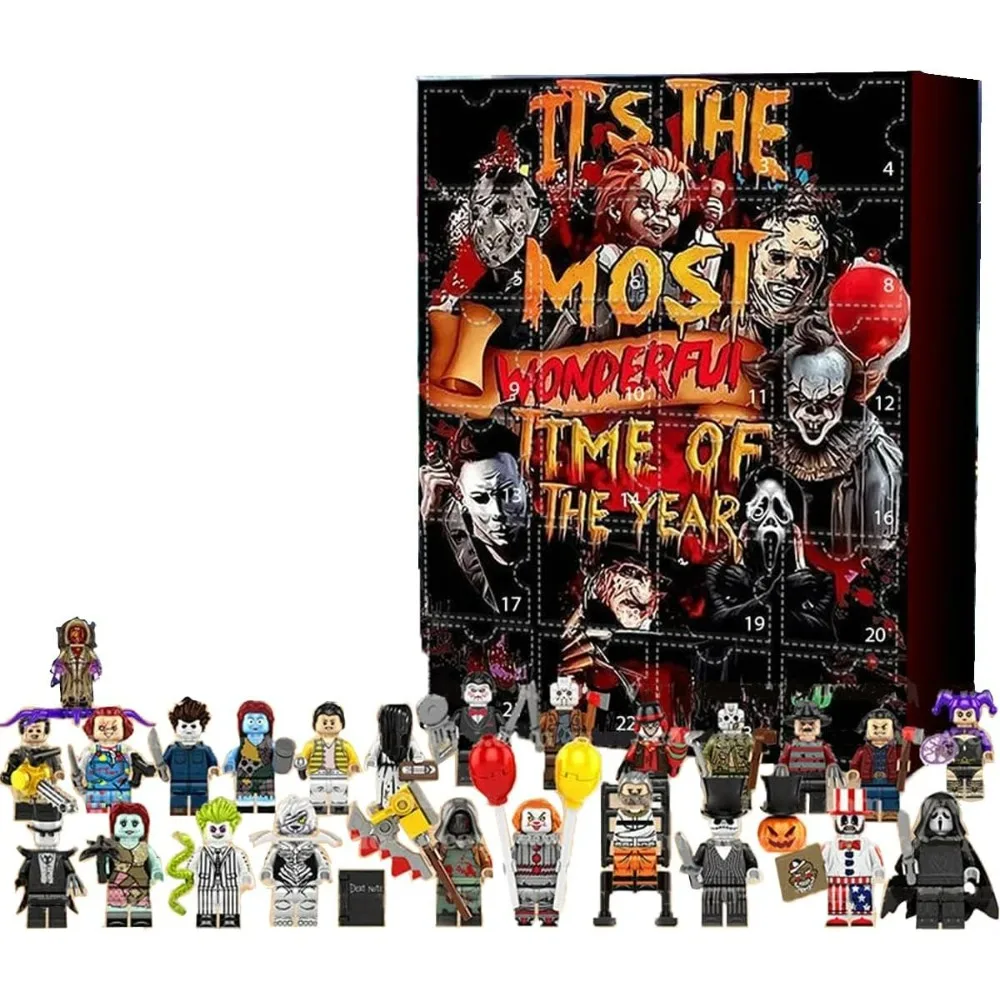 Advent Calendar 2024,Halloween Horror Movie Characters Advent Calendar,Nightmare Before Christmas Advent Calendar 24Pcs Doll