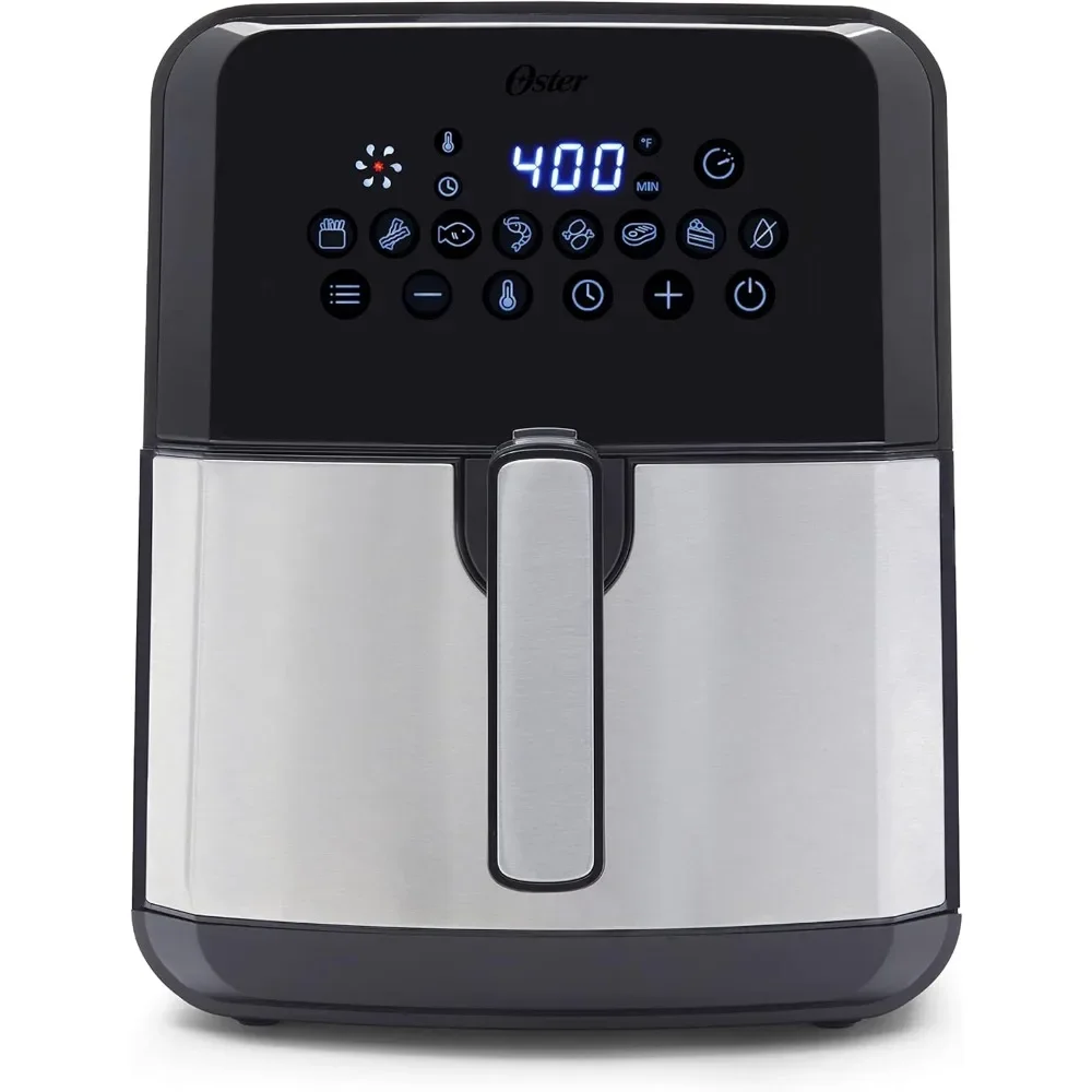 5 Quart Digital Air Fryer, 8 Functions with Digital Touchscreen Stainless Steel