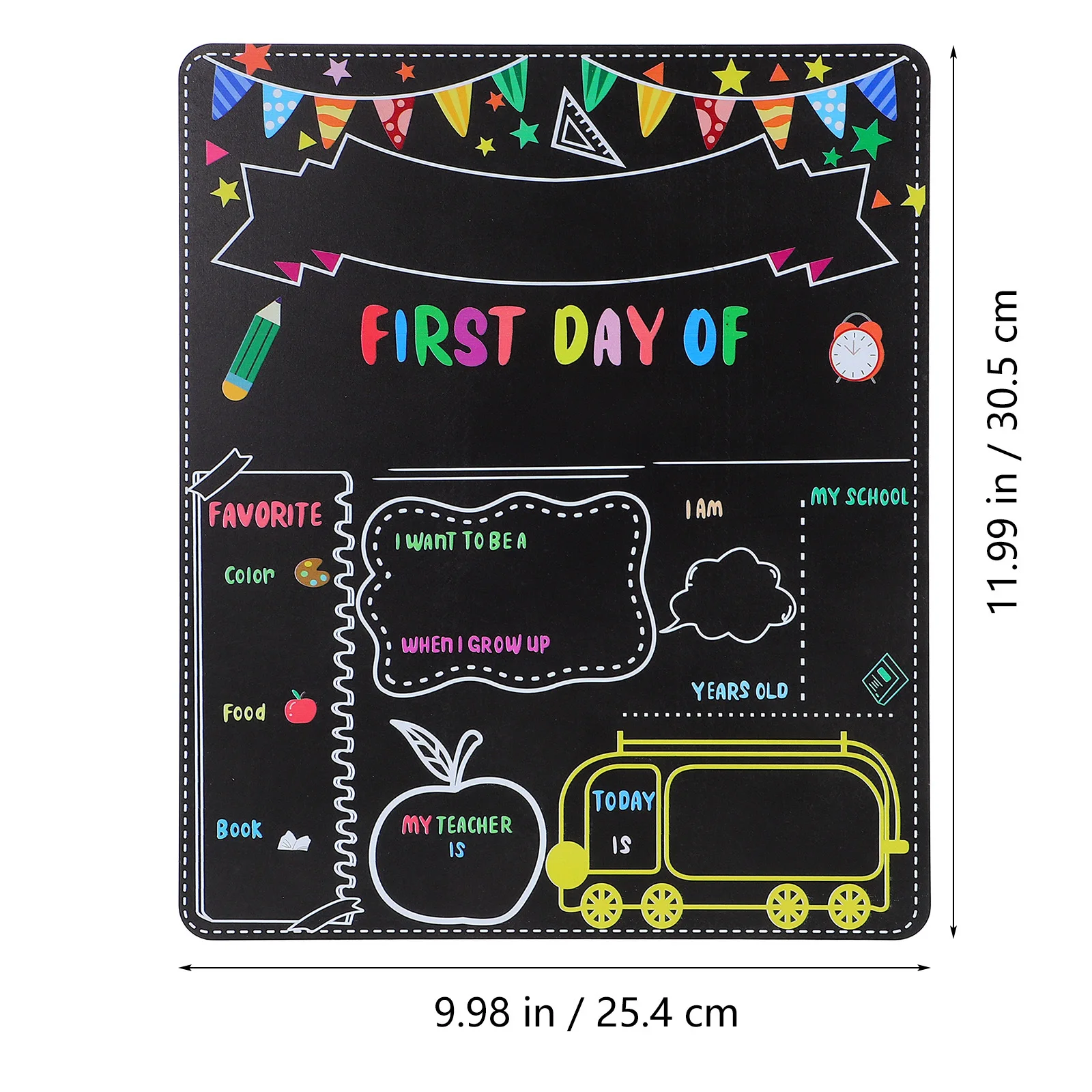 Double Side Blackboard for Classroom School Organization Spring Blackboard Learning First Day of School Chalk Board Signs