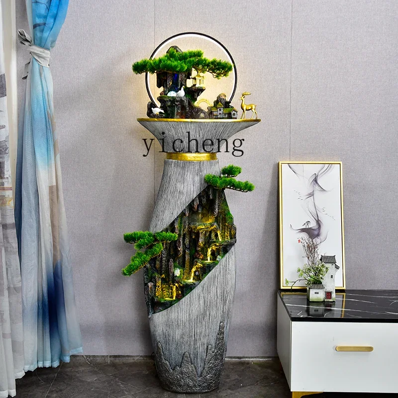 HSN running water circulation water feature fountain decoration rockery lucky feng shui wheel entrance humidifier