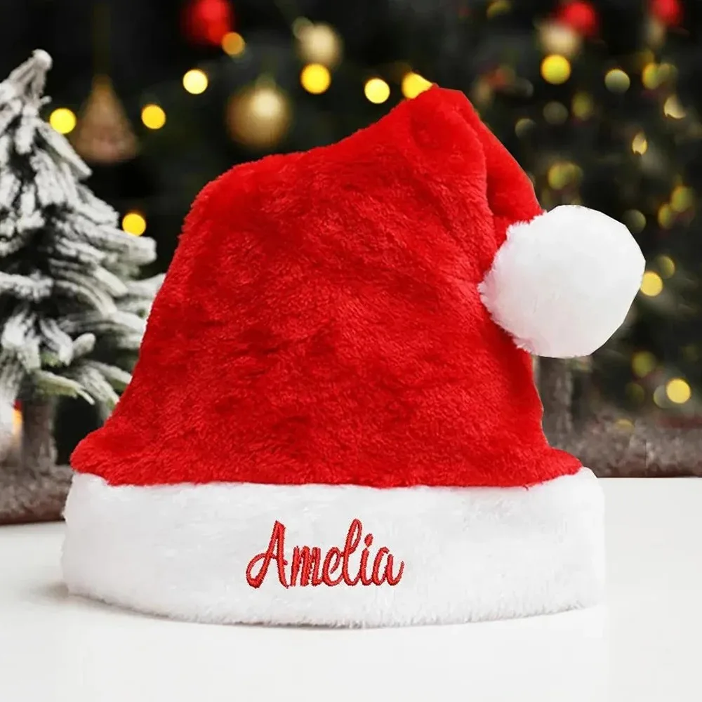 Personalisierte Stickerei mit Namen, Weihnachtsmütze, individuelle einzigartige Strickmütze für Kinder und Erwachsene, einzigartige Weihnachtsdekoration, bestes Weihnachtsgeschenk