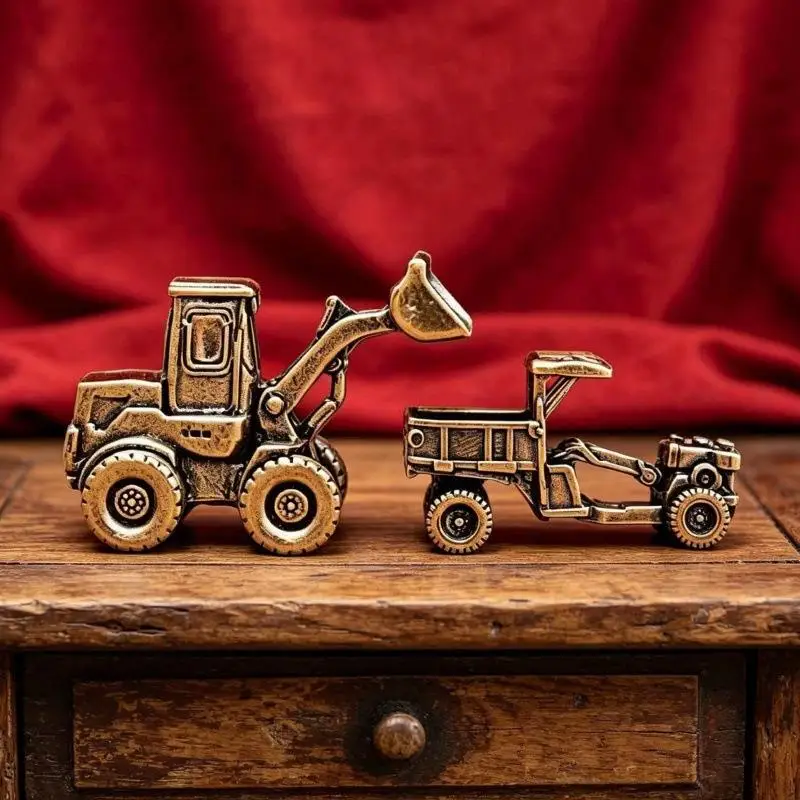 .Figure Home Decor Engineering Vehicle Mini Ornament Excavator Truck Micro Landscape Desktop Decoration