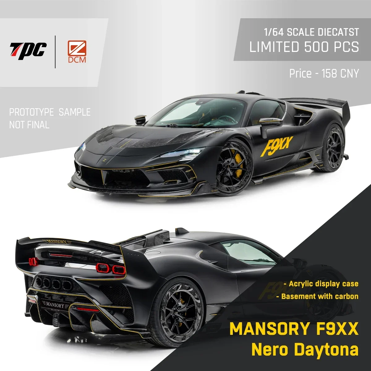 **Pre-order ** DCM 1:64 Mansor F9XX Spider /Stradale  limited500 Diecast Model Car