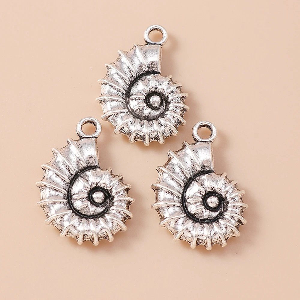 Leslie 10 Stück/Set Legierung Meereslebewesen Muschel Hummer Seestern Anhänger für Armbänder Halsketten DIY Handgemachter Schmuck Zubehör – Detail 8