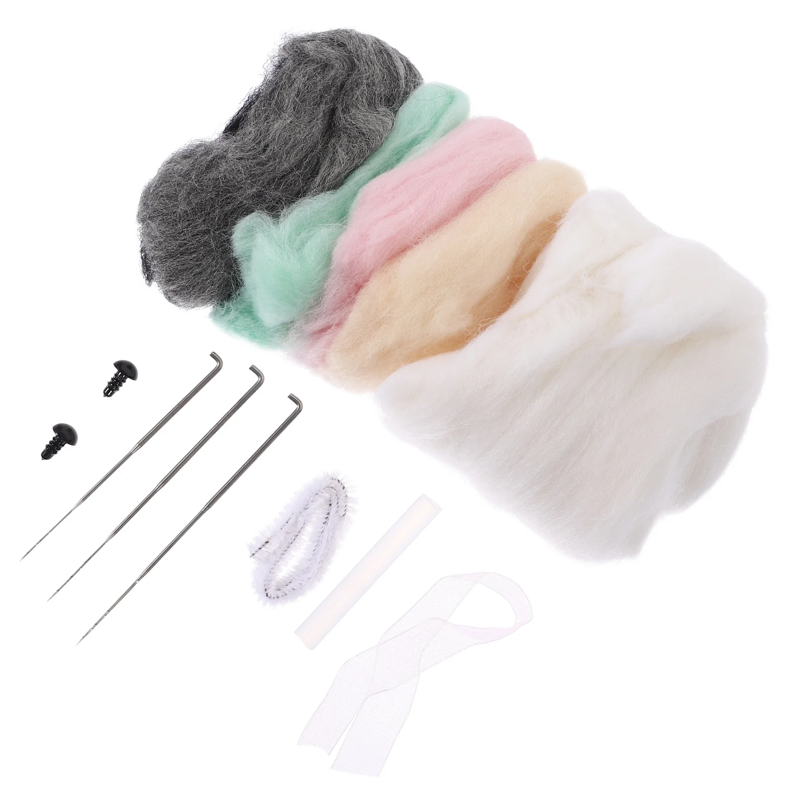 

1Set DIY Needle Felting Kit Easter Bunny Wool Craft Material Set for Handmade Felt Projects Beginner Punch Set