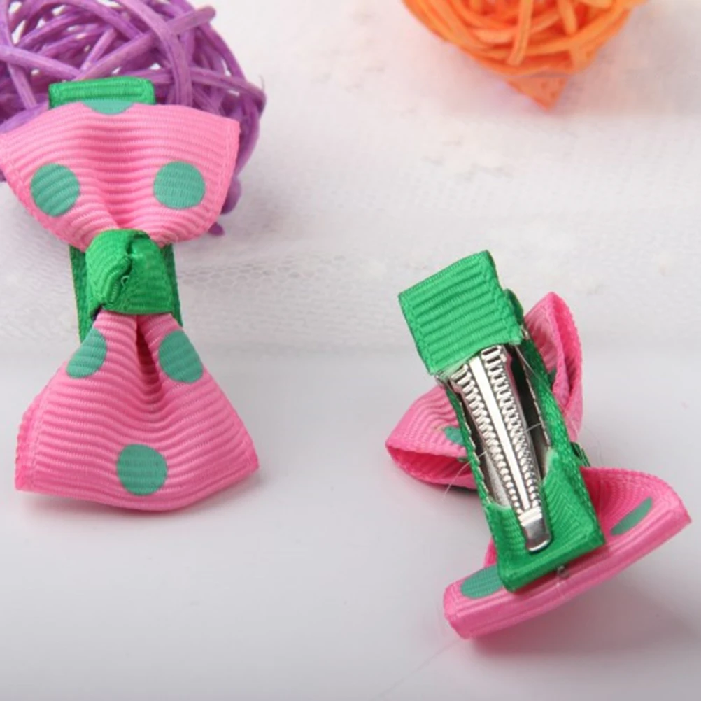 

20 Pcs Hair Clip Clips Lovely Girls Bows Mash 's Colorful Hairpin