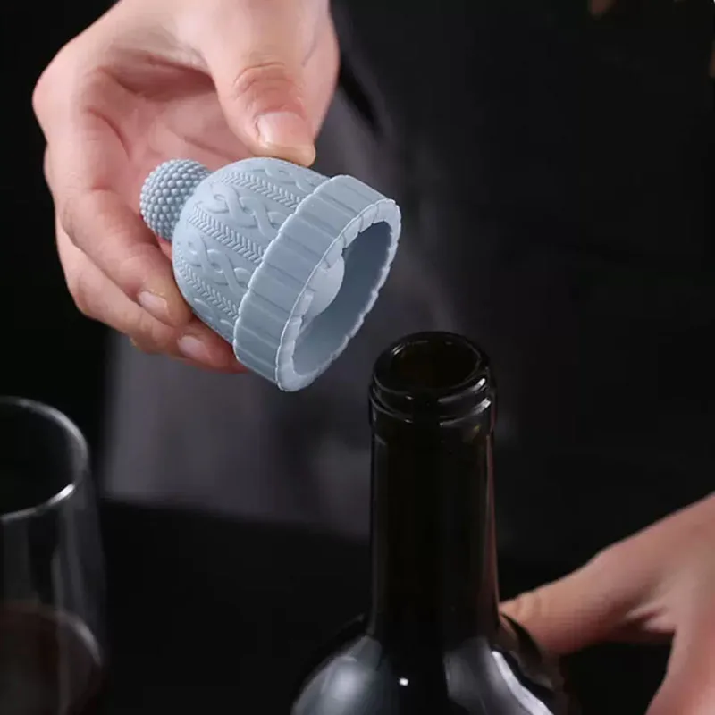 سدادة نبيذ عيد الميلاد مع قبعة، سدادة زجاجة قبعة سانتا للنبيذ الشمبانيا، هدية احتفالية وديكور الحفلات، ملحقات بار المطبخ #6