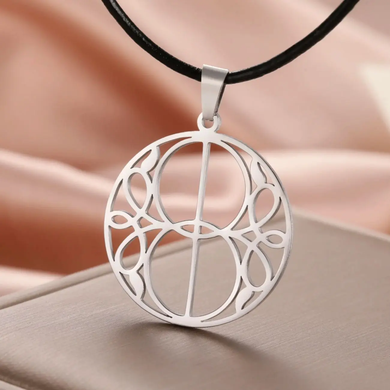 LIKGREAT-collar con colgante de cáliz Retro, de acero inoxidable, símbolo sagrado de Avalon, amuleto de energía de bendición femenina, joyería nueva