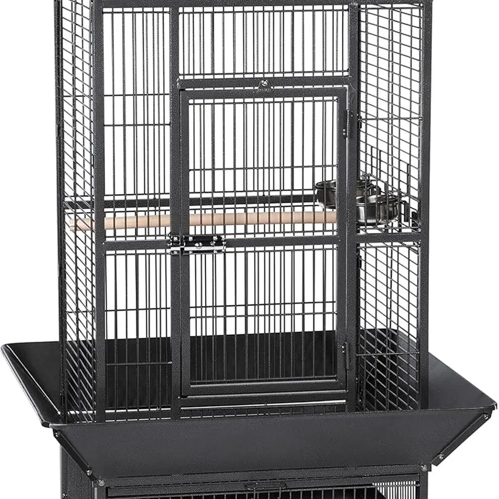 

Large Bird Cage with Movable Stand and Activity Play Top for Parrots and Similar Sized Birds