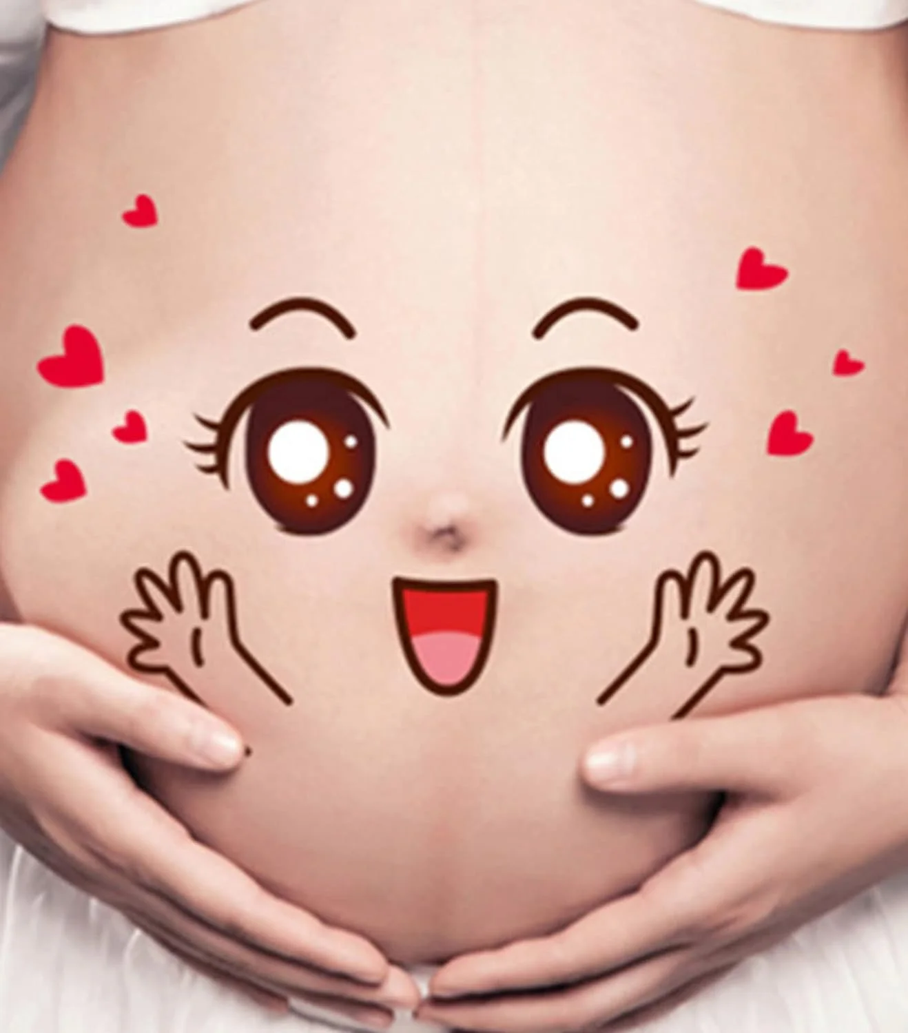 10Pcs Pregnancy Belly Stickers, Maternity Fun Expression Decals, Novelty Pregnant Woman Photo Props, Memorable Keepsakes