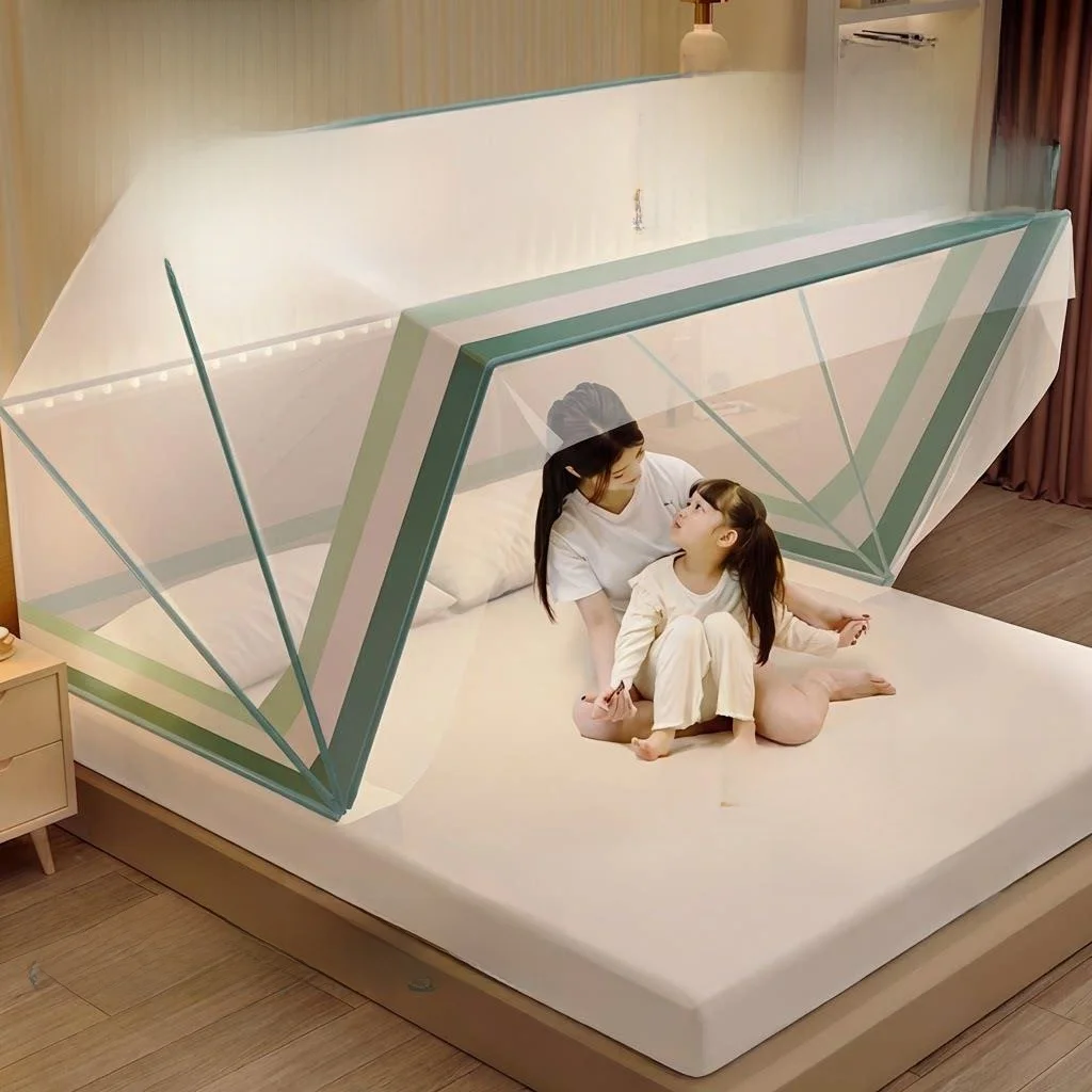 Family Bedroom Mosquito Net Full Cover Style No Installation Required Portable for Camping Outdoor Use Women's Model