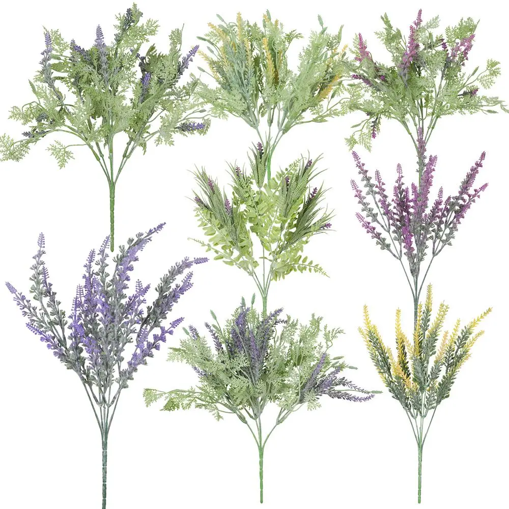 Photo Props Shopwindow Ornament Home Decor Plants Wall Artificial Lavender Flower Lifelike Fern Greenery Simulation Hyacinth