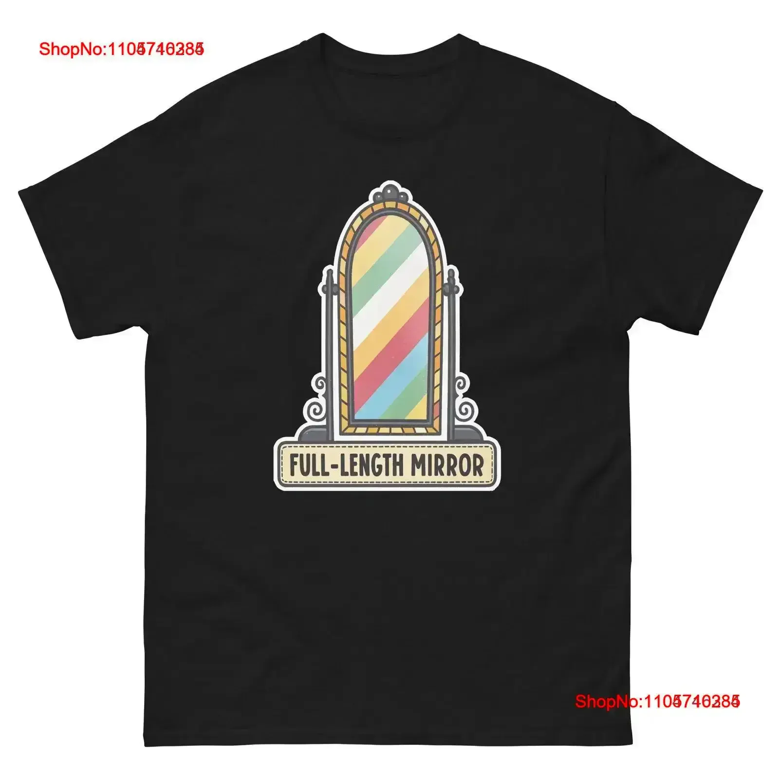 Full Length Mirror Hotel Item Travel Motel T Shirt vintage Washed Comfortable Casual Top For Everyday Wear Stretched homme