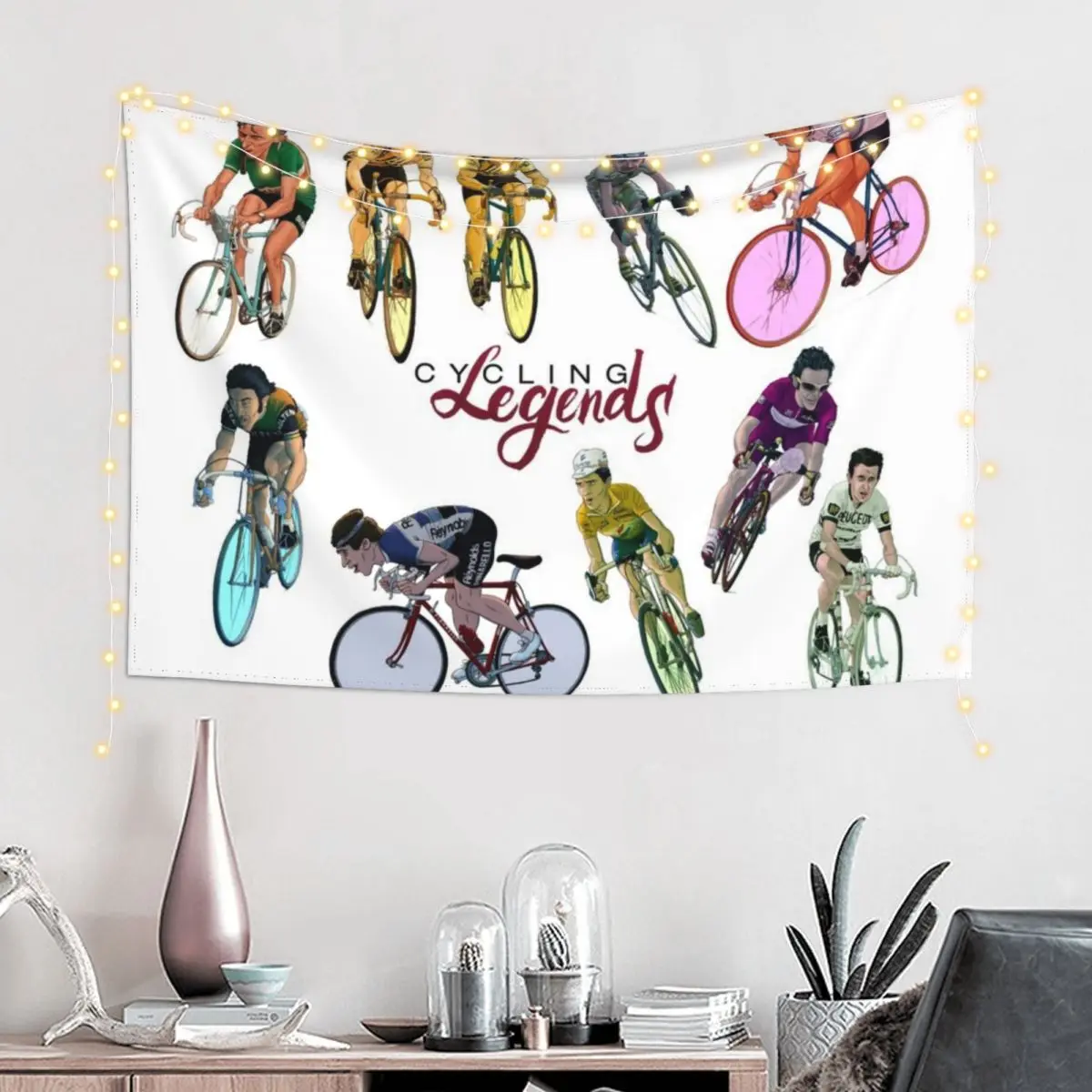 

Cycling Legends pattern Tapestry Wallpaper Bedroom Decoration Bedroom Room Decore Aesthetic Home Decor Aesthetic Tapestry