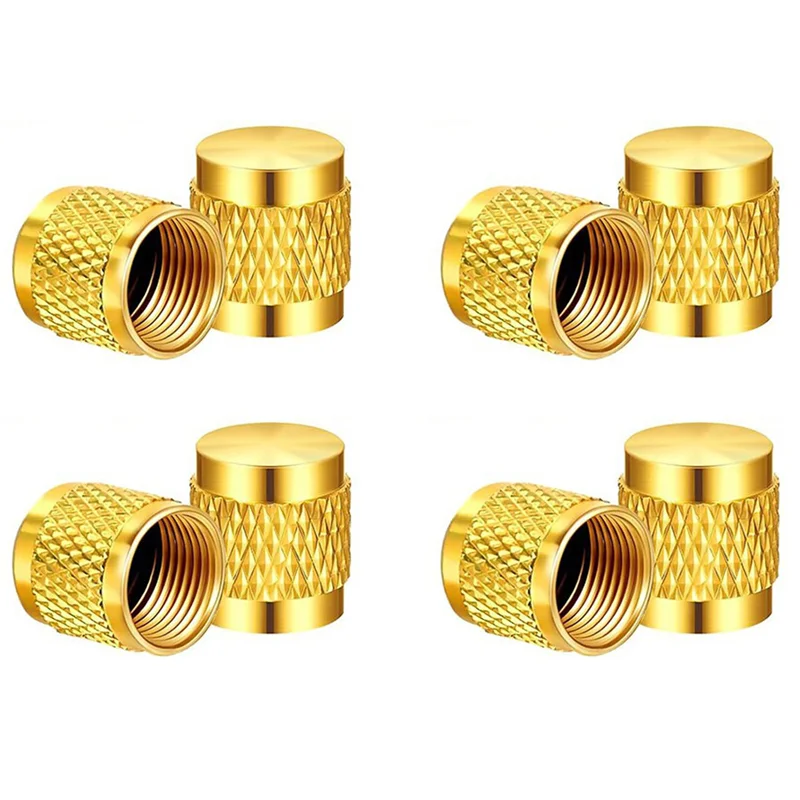 【A87T】100 Pcs 1/4Inch Brass Flare Cap, Solid Brass Caps With Neoprene O Ring Seal, 1/4Inch SAE HVAC Valve Caps