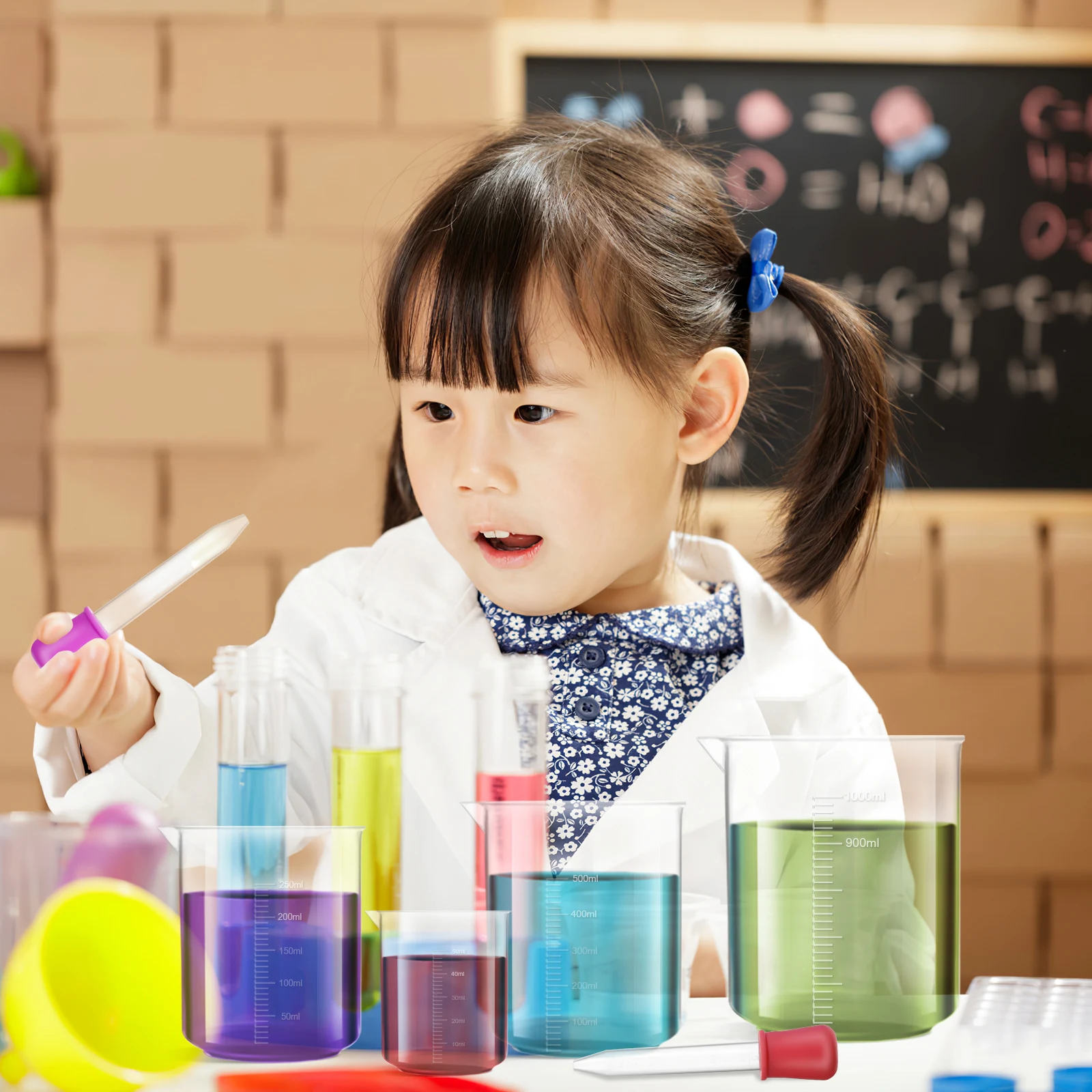 

4pcs Measuring Cup Set 50ML 250ML 500ML 1000ML Plastic Kitchen Liquid Measurement Containers Stackable Reusable