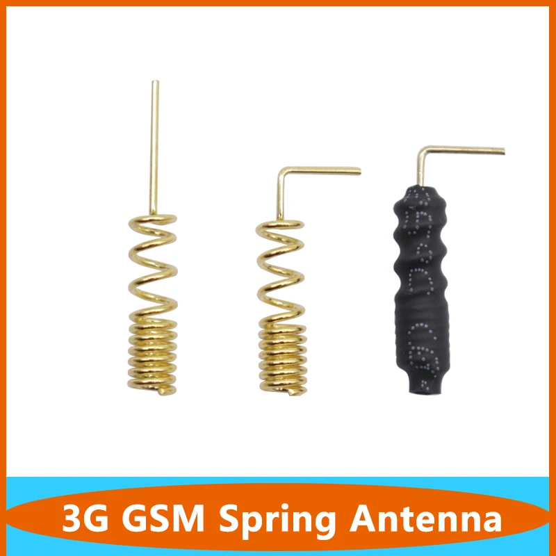 100pcs 3G GSM WiFi Omni 3dbi Internal Antenna Built-in Copper Helical Coil Spring Aerial For PCB 90 degrees Soldering Weld