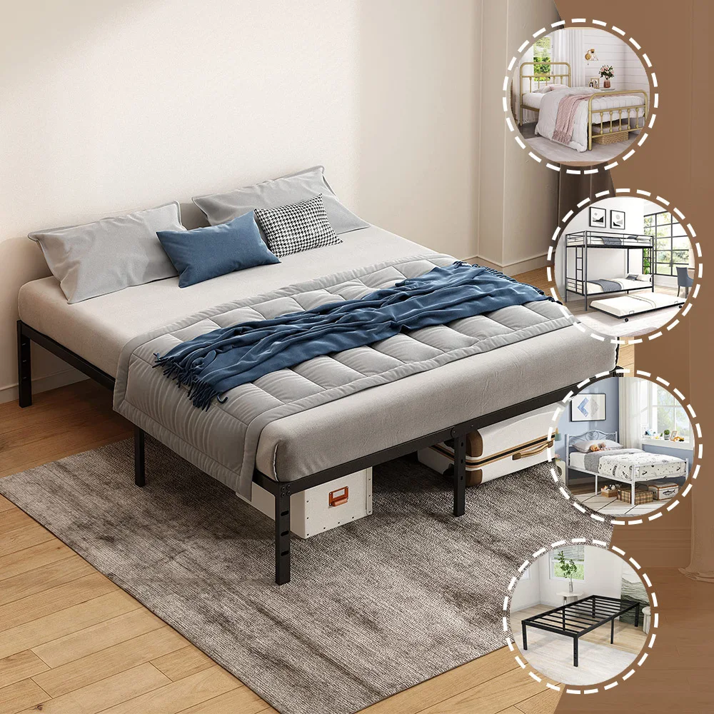 Splice Removable Bedroom Study Double Queen Hotel Large 1.8 Metal Iron Bed Frame