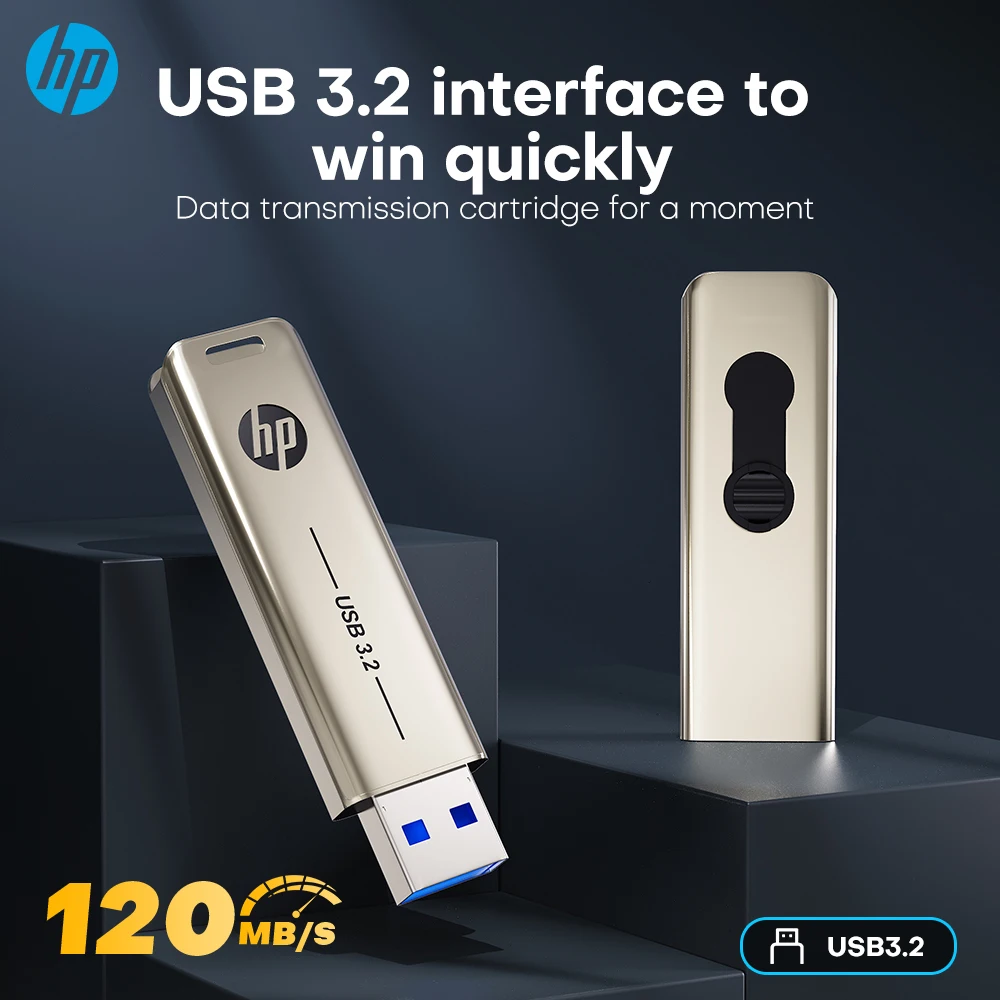 

HP Original High-Speed USB 3.0 Flash Drive - Pen Drive 32GB 64GB 128GB 256GB Metal U Disk for Car Music Memory Device