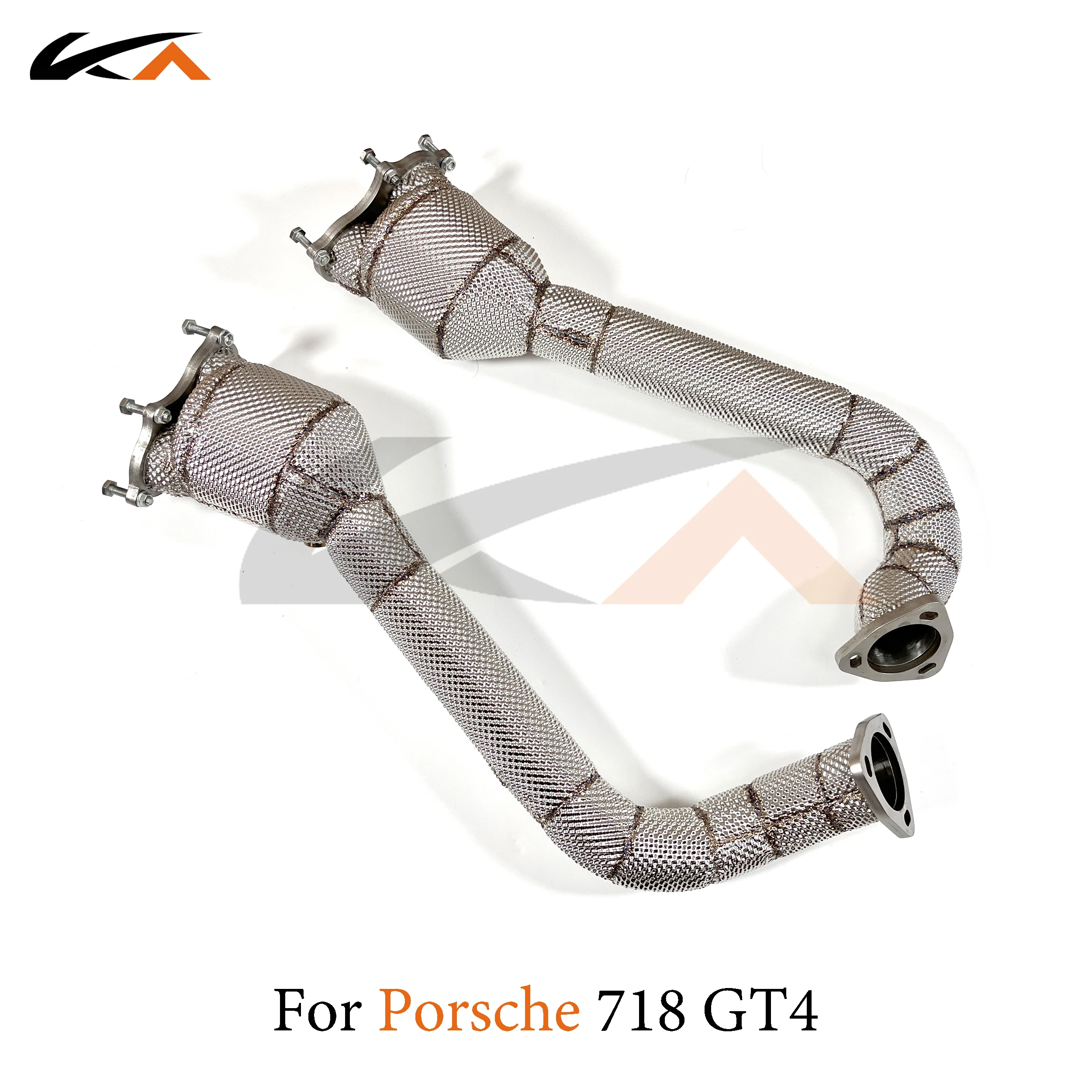 

KA Tuning exhaust system header stainless downpipe for Porsche 718 GT4 4.0L axle pipe performance catalysis heat shield