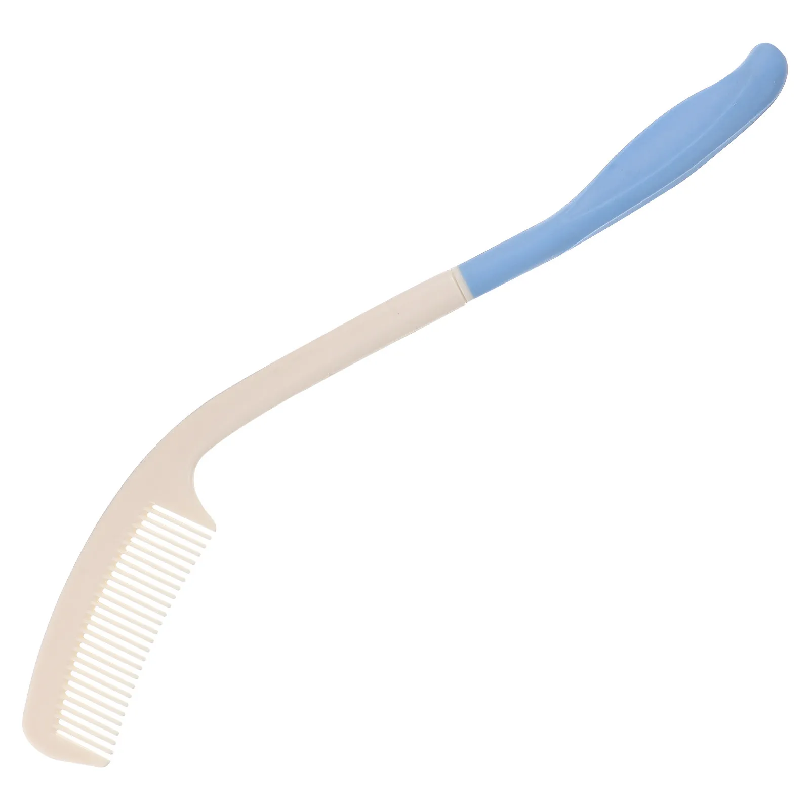 

Long Handle Plastic Comb Curved Design for Disabled Seniors Hair Massage Comfortable Use Reusable Household Comb