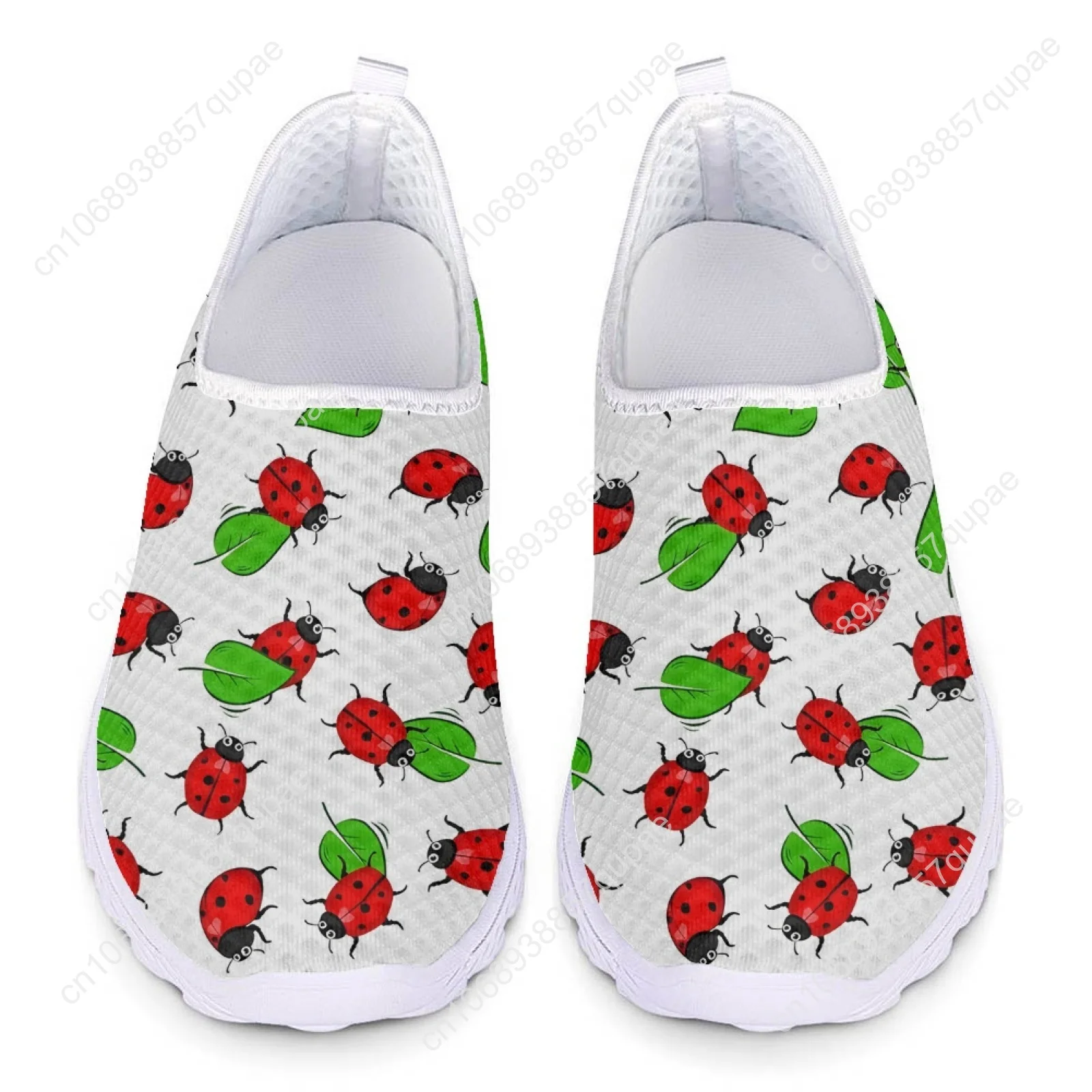 Seven-star Ladybug Mesh High Quality Sneakers Women Men Teenager Casual Fashion Custom Made Tennis Flat Couple Shoes