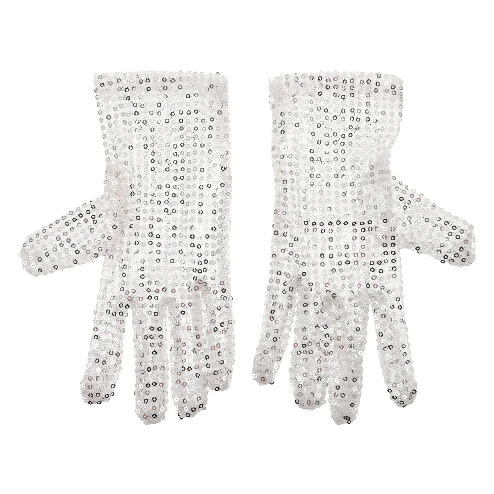 

1Pair Sequin Disco Gloves Lightweight Stretchy Reflective Gloves for Performance Party Costume Festive Mittens
