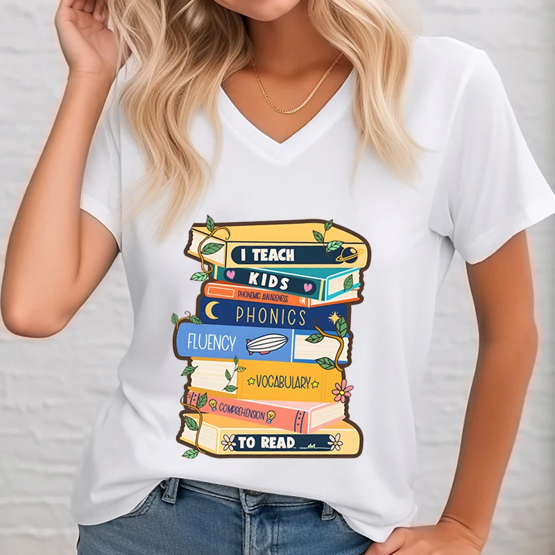 I Teach Kids To Read T-shirt Female Dyslexia Teacher Gifts Dyslexia Therapist Graphic TShirt Women Dyslexia Awareness T-Shirts