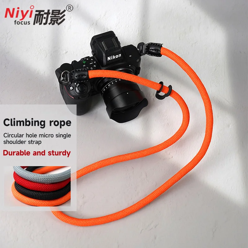 Neck Strap Camera Climbing Rope Nylon Rope Sling for Fujifilm Sony Nikon Canon Leica Circular Hole Mirrorless Cameras Accessorie