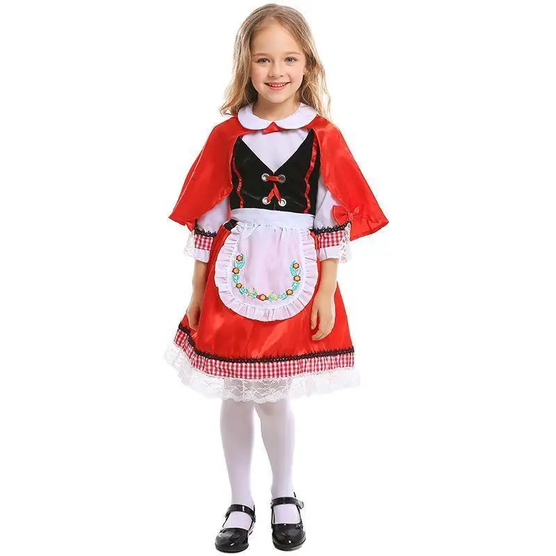 

Хэллоуин Фея Т Красная Шапочка Юбка для девочек Костюм Сценическая Одежда для выступлений Косплей Наряд Детский доктор