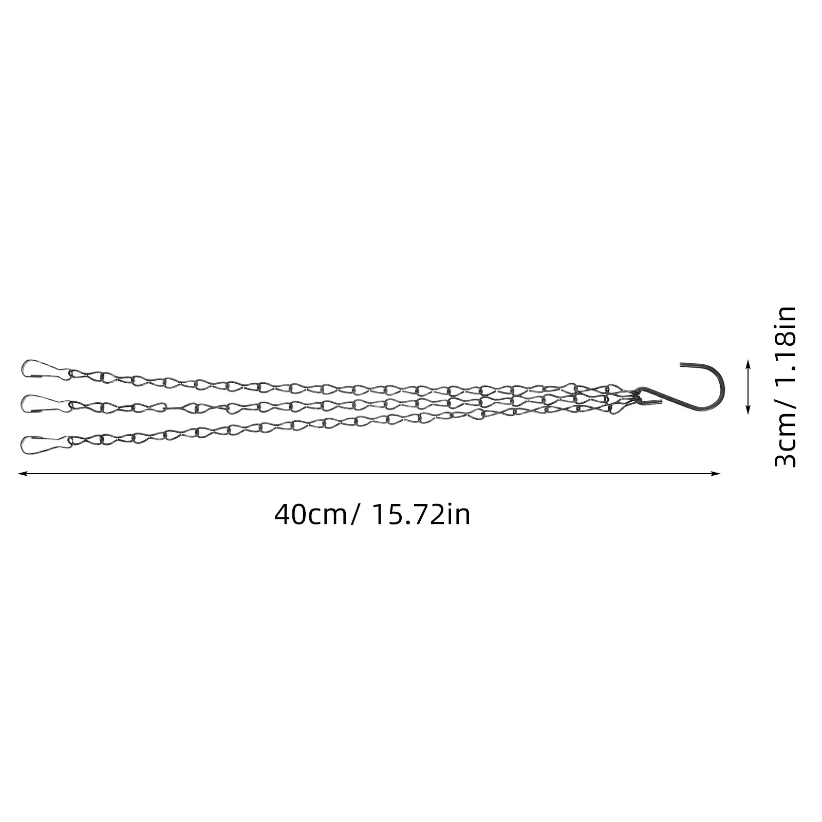 4Pcs Heavy Duty Iron Hanging Chain for Flower Pots Planters Baskets Bird Feeders Outdoor Garden Use Weather Resistant Elegant