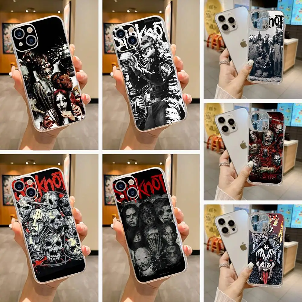 

B-Band-d Cool s-SlipknotS Phone Case Transparent Silicone Soft For iPhone 17 16 15 14 13 12 11 Mini Pro Max Plus