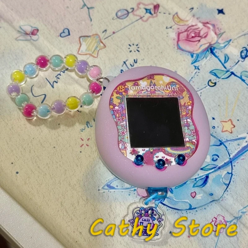 Bandai tamagotchi uni painel de substituição transparente impresso com logotipo decoração bonito presentes de aniversário da menina em estoque
