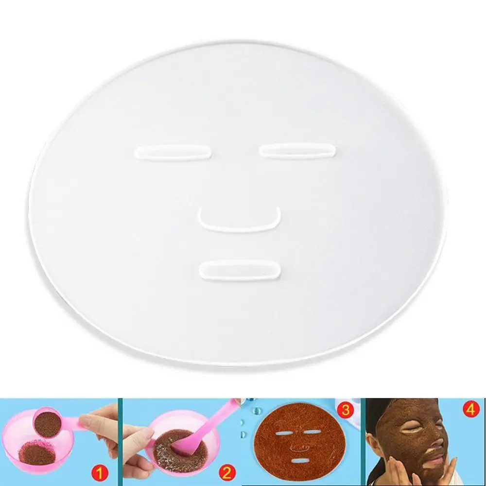 

New Silicone Facial Mask Mold Masks Making Tool Transparent Clear Mask Mould Tray Reuseable Portable Facial Mask Plate